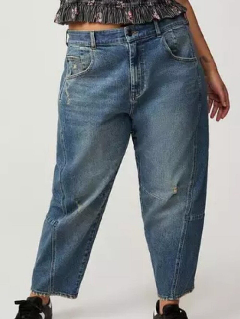 Torrid Classic High-Rise Barrel Jeans in Dark Blue, SZ 10, NWT